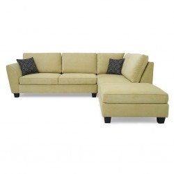 Bella Sofa Corner + Ottoman Lime Col Fabrics