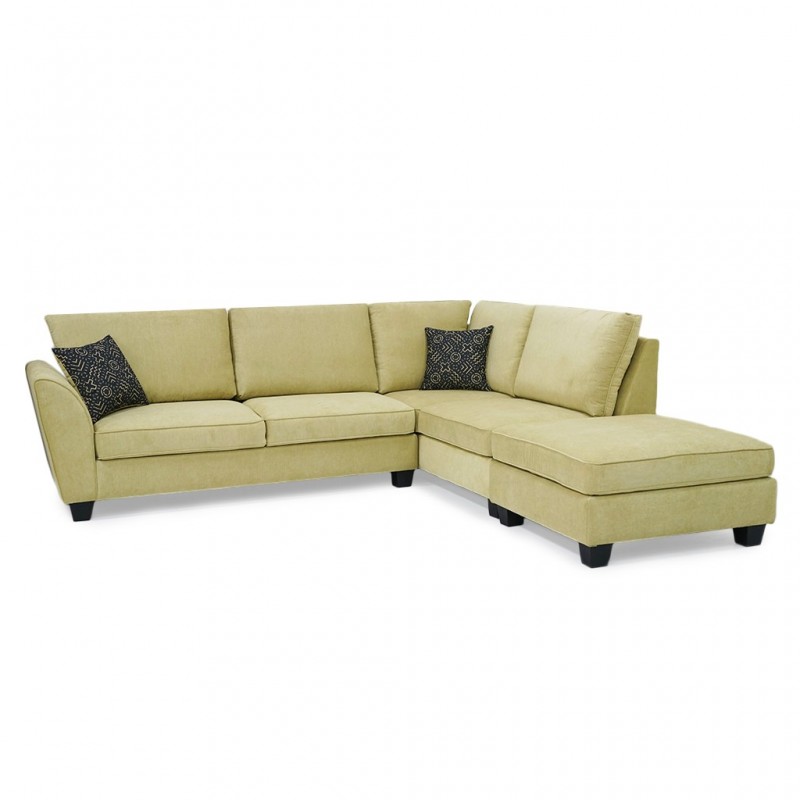 Bella Corner RHF Chaise+LHF 2Str+Otto Fabric Lime