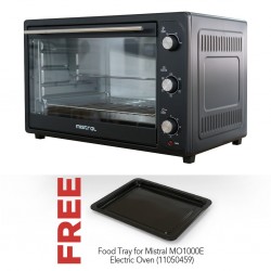 Mistral MO1000E 100L Black 2200W Electric Oven & Free Food Tray for Mistral MO1000E 100L Electric Oven