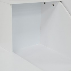 Arte Office Desk In Melamine MDF White Wash Oak & White