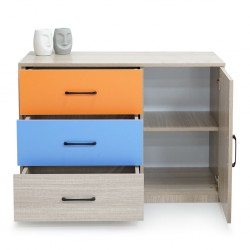 Zermatt Chest of Drawers With 1 Door in Melamine MDF