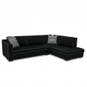 Delta Sofa Corner in Black Col Fabric