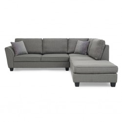 Bella Sofa Corner +Ottoman L.Grey Col Fabrics