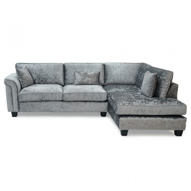 Farina Sofa Corner LHF 2S+RHF Chaise Silver Grey