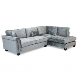 Farina Sofa Corner LHF 2S+RHF Chaise Silver Grey