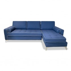 Chelsea Sofa Corner LHF 2S+RHF Chaise Blue Fabrics