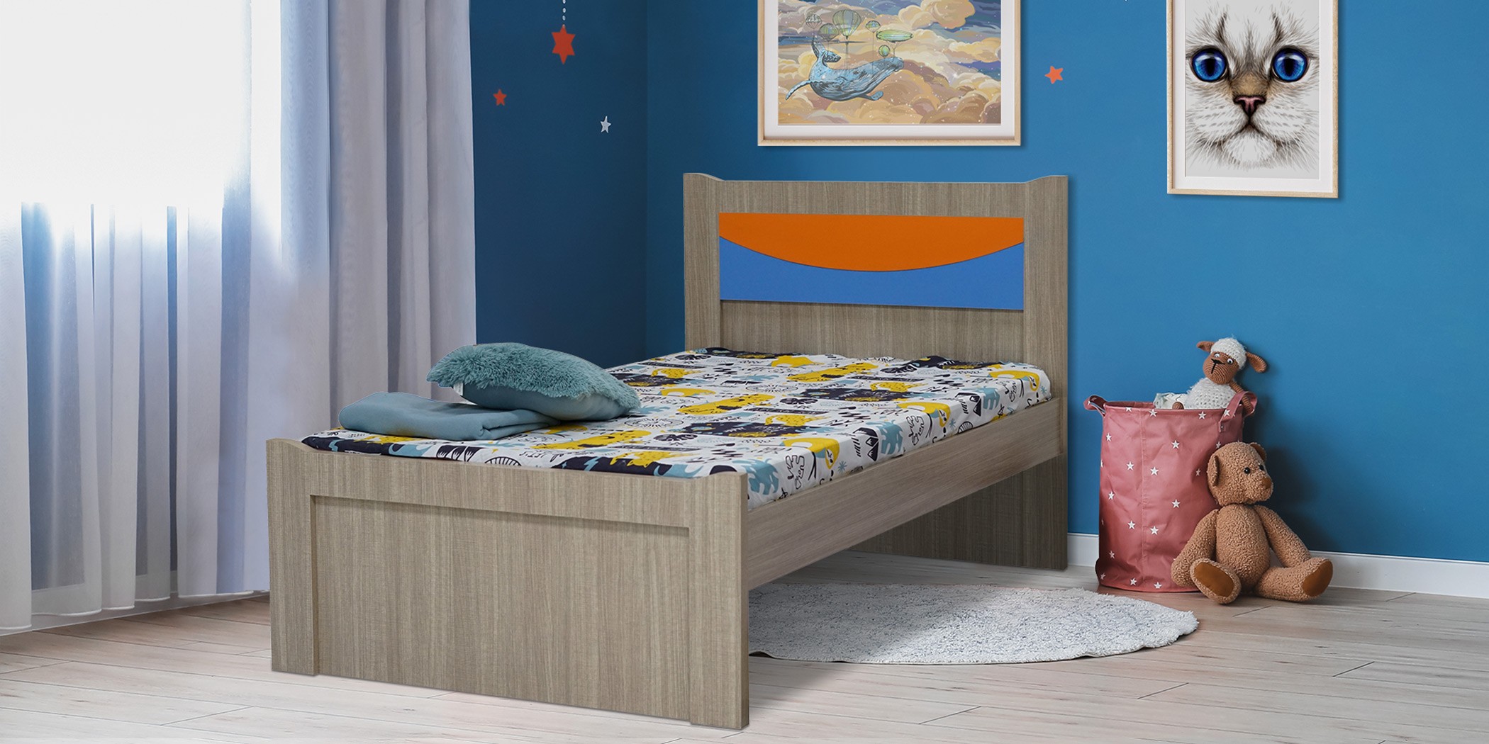 Zermatt Bed 108x190cm In Melamine MDF