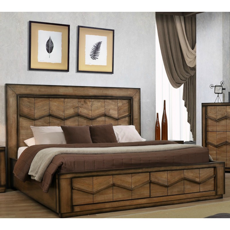 Staten Bed 180x200 cm Brown Rubberwood/MDF