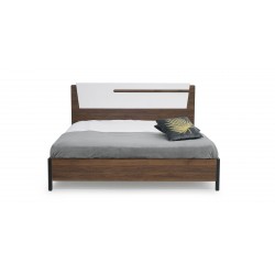 Azzurra Bed 180x200 cm Walnut & White