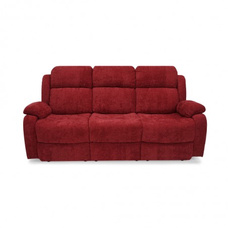 Sabella 3 Seaters Reclining Sofa Cranberry Fabric