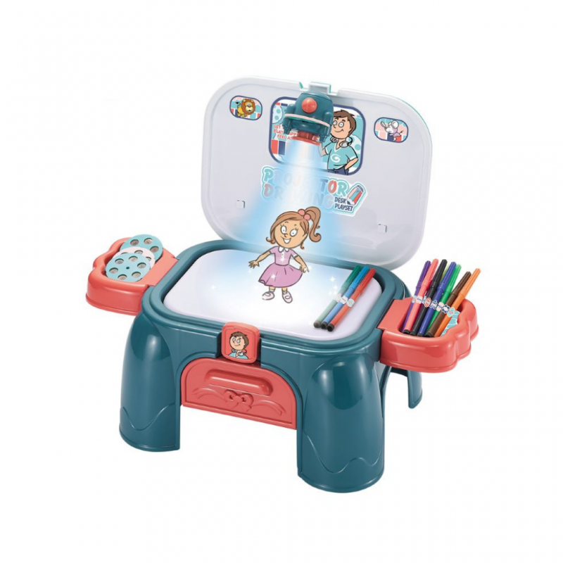 Masen 2 In 1 Projector Drawing Desk Playset