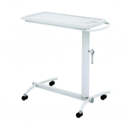 Aptis Over Bed Table On Crank Frosty White