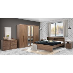 Garden Bedroom Set 180x200 cm Castanho Color