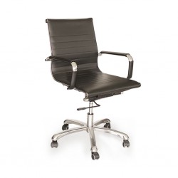 Executive Medium Back Chair H068B Semi Leather