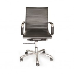 Executive Medium Back Chair H068B Semi Leather