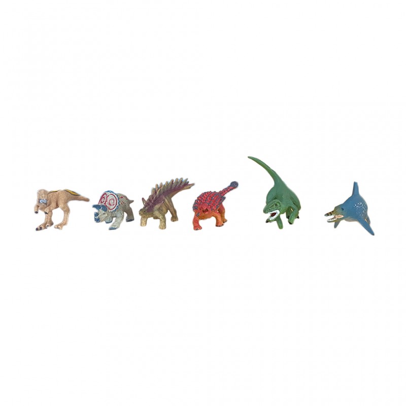Papo 33019 - Mini Tubo Dinosauri, PVC, multicolore