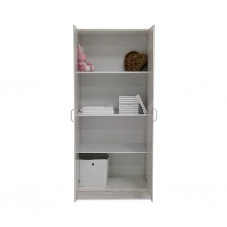 Ace Wardrobe 2 Doors Grey MDF With Shelves