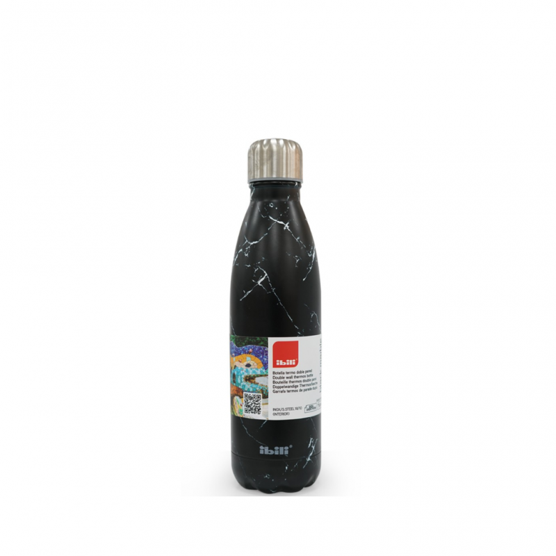 Ibili 758450E Black Marble 500ml Thermo Bottle Double Wall Ibili 758450E Black Marble 500ml Thermo Bottle Double Wall