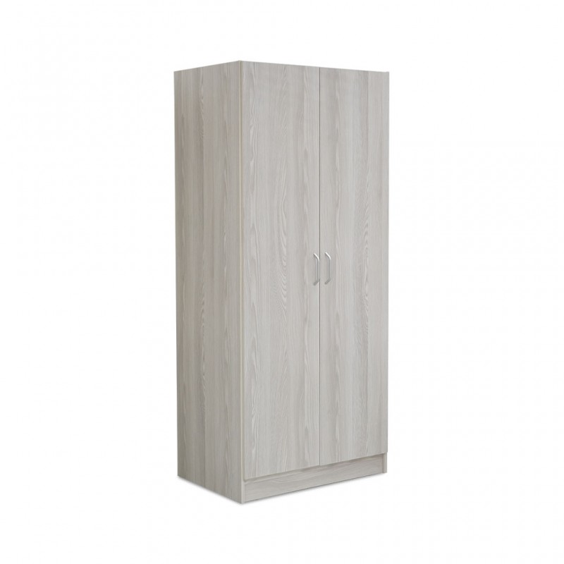 Ace Wardrobe 2 Doors Grey MDF With Shelves