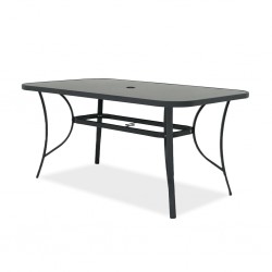 Melaco Table with 6 Chairs, 2 Stools, 1 Sidetable & Umbrella