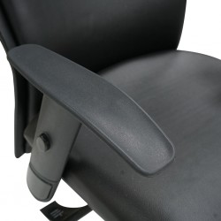 Dunhill Chair with Armrest Black PU