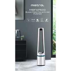 Mistral MBFAP500 Blade Free Tower Fan With Air Purifier & Remote Control