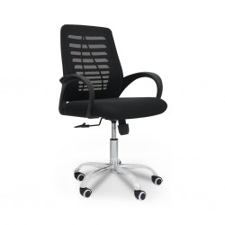 Lorell Medium Back Office Chair Black With Armrest