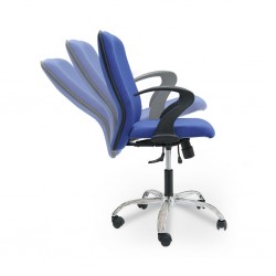 Paris Chair With Armrest Blue Fabric