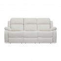 Sabella 3 Seater Reclining Sofa Ivory Color Fabric