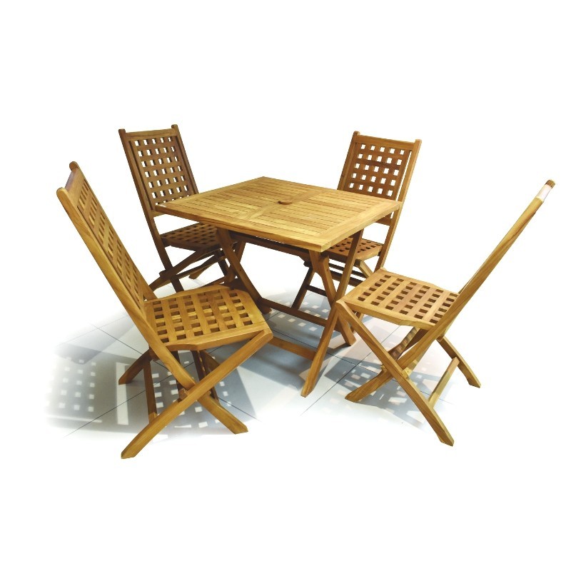 Toronto Table and 4 Chairs Teak Wood