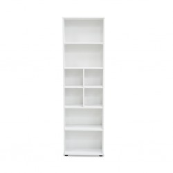 White Bookshelf With 8 Sections White Color