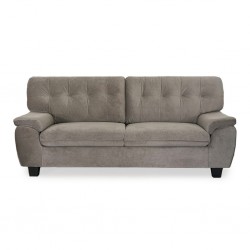 Albie 3 Seater in Pale Brown Col Fabric