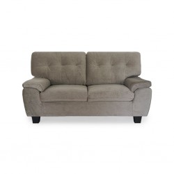 Albie 2 Seater in Pale Brown Col Fabric