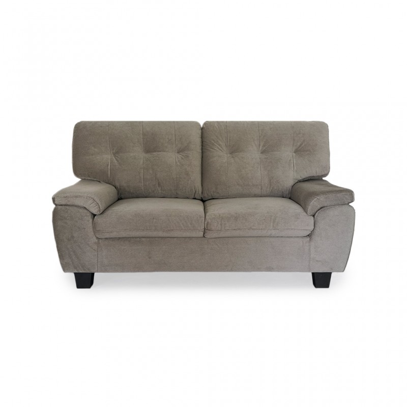 Albie 2 Seater in Pale Brown Col Fabric