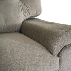 Albie 2 Seater in Pale Brown Col Fabric