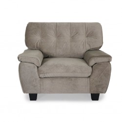 Albie 1 Seater in Pale Brown Col Fabric