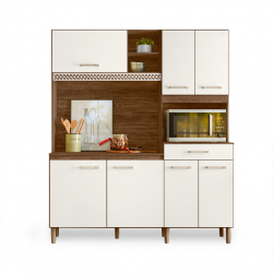 Yara 160 cm Kitchen Unit Rustic Evora/Off White