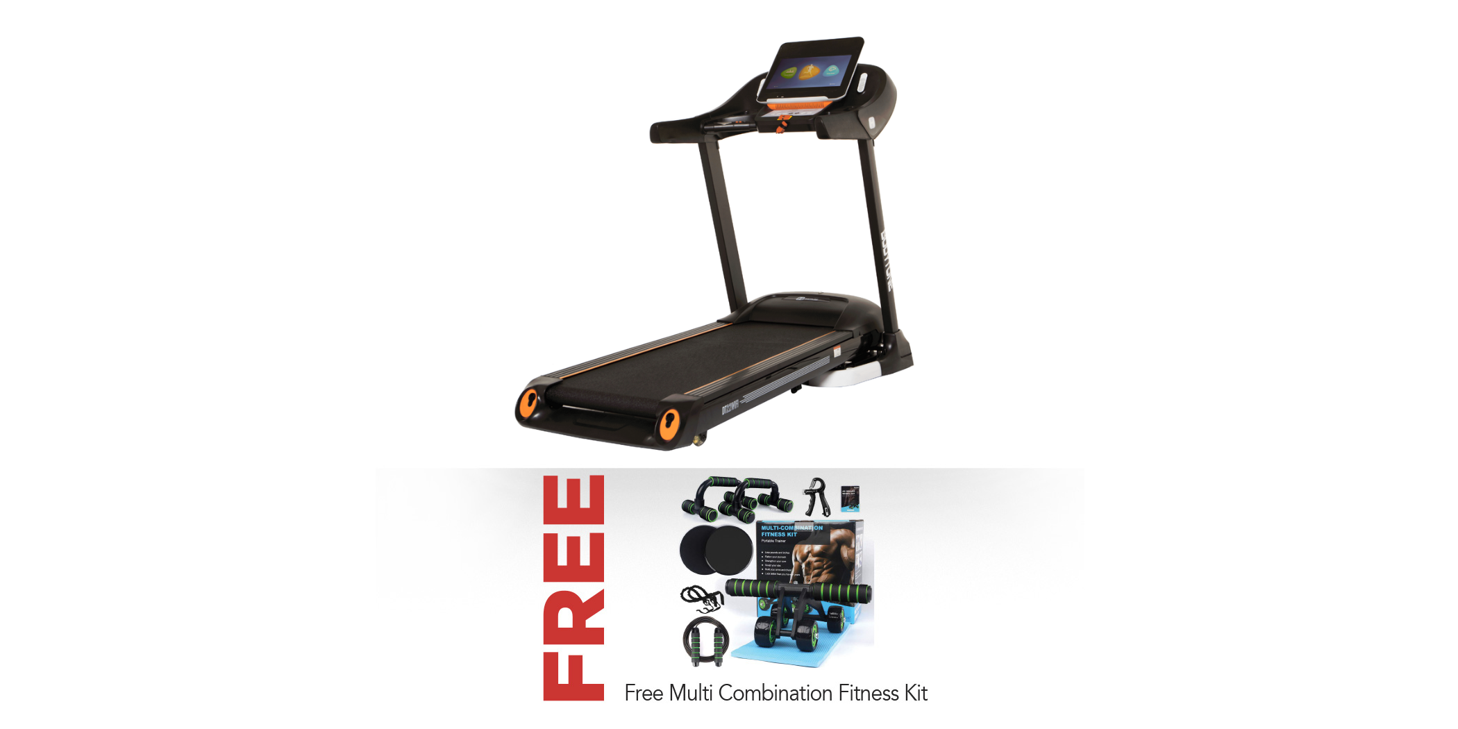 Bodytone DT22W Wifi Treadmill & Free Multi Combination Fitness Kit