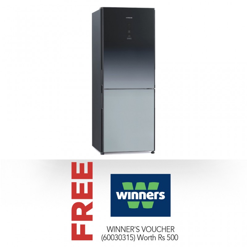 Hitachi R-BG410PRU6X-GBK Refrigerator & Free Winner's Voucher