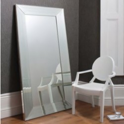 Floor Mirror In MDF Silver Finish L180xW90 cm