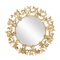 Wall Mirror Round L90xW90xD3 cm Metal - Gold Finish JC-MN6202