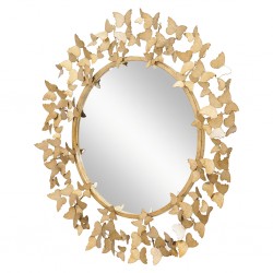 Wall Mirror Round Diameter 90 cm Metal - Gold Finish JC-MN6202