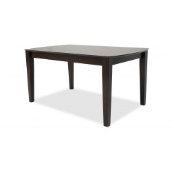 Oakland Table and 6 Chairs in Rubberwood/Brown Fabric