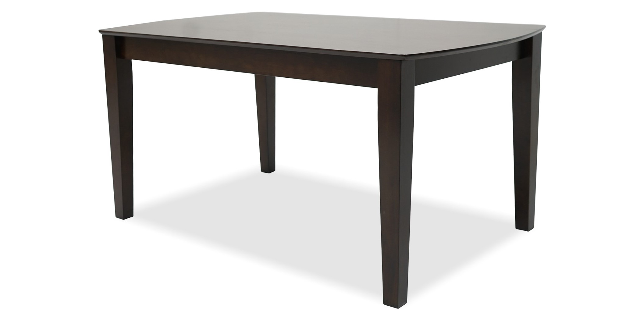 Oakland Table and 6 Chairs in Rubberwood/Brown Fabric