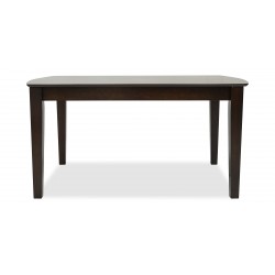 Oakland Table and 6 Chairs in Rubberwood/Brown Fabric