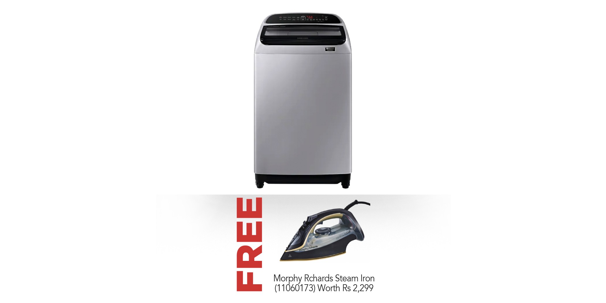 Samsung WA11T5260BY Washing Machine & Free Morphy Richards 300302/EER