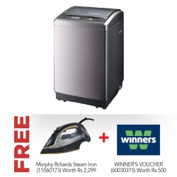 Ocean OTLN 1510P Washing Machine & Free Morphy Richards 300302/EER Crystal Clear Gold Steam Iron + Free Winner's Voucher Rs 500