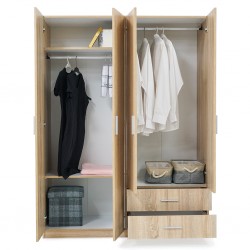 Bodrum Wardrobe With 4 Doors Sonoma