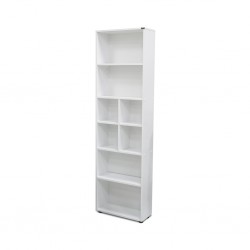 White Bookshelf With 8 Sections White Color