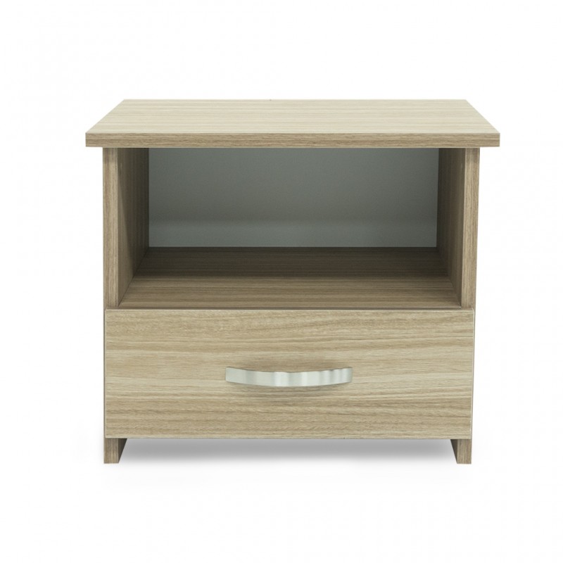 Vanitio Night Table 1 Drawer MDF Brownwood lite Vanitio Night Table 1 Drawer MDF Brownwood lite